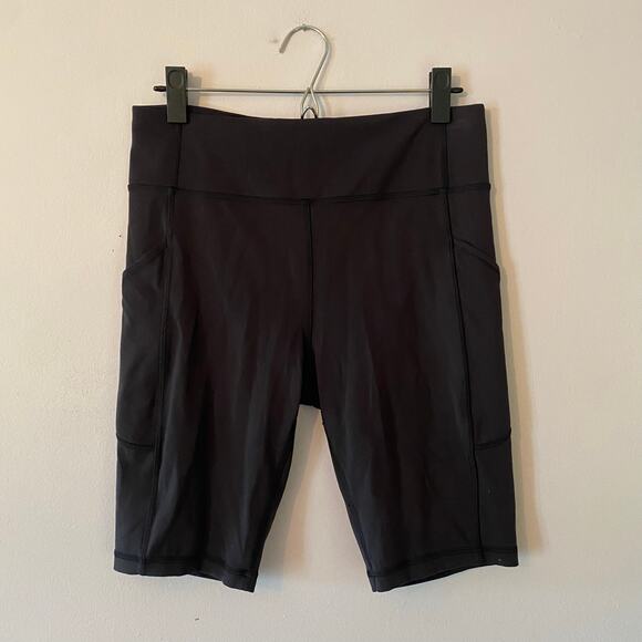 Lululemon Black Invigorate High-Rise Biker Shorts 10" Athletic Women's size 10 - Picture 2 of 12